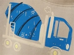 Print arbejdskøretøjer på Beigebrun sweatshirt fra Name It 13244721 pure cashmere